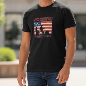 VINTAGE SINGLE STITCH DESSERT STORN Hanes Fifty Fifty Tee Black Size XL 1744-9